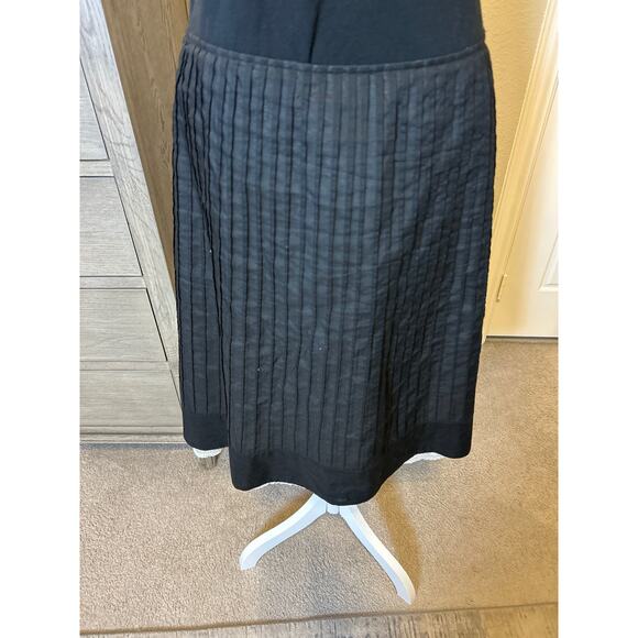 Ann Taylor | Black A Line Skirt with White Lace Hem | 10 - Picture 9 of 11